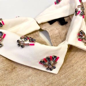 J Crew sweater with detachable collar